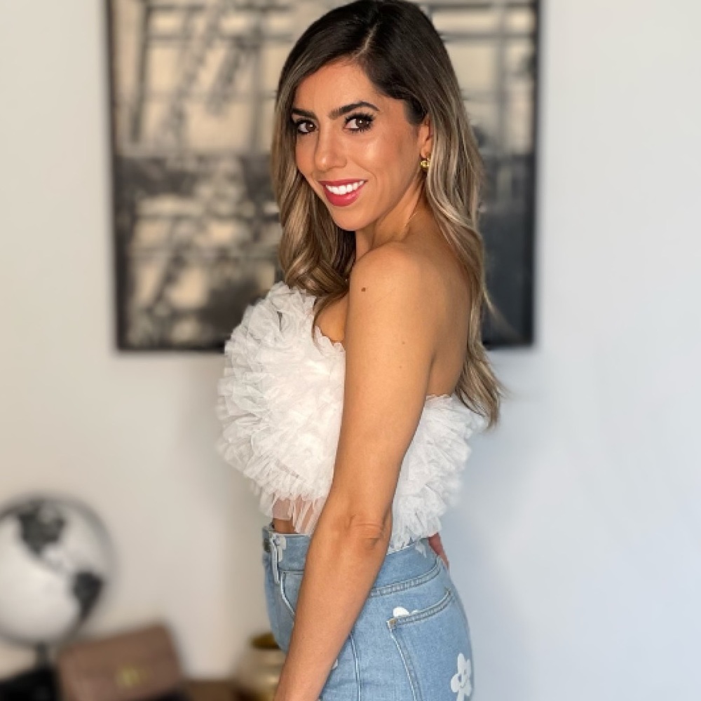 SHEIN ICON Layered Ruffle Trim Mesh Tube Top Bundle